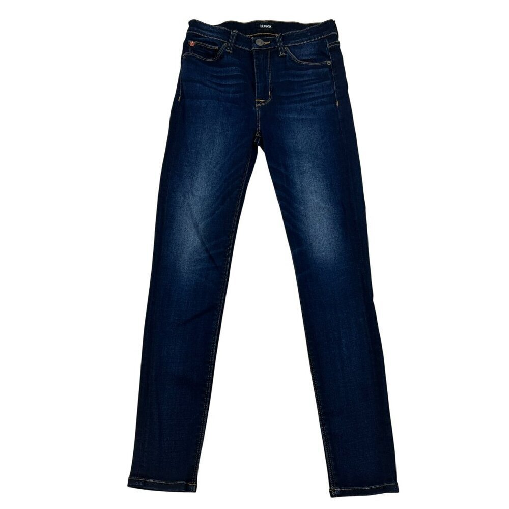 Hudson Womens Skinny Jeans Mid Rise Dark Wash Size 26 Waist